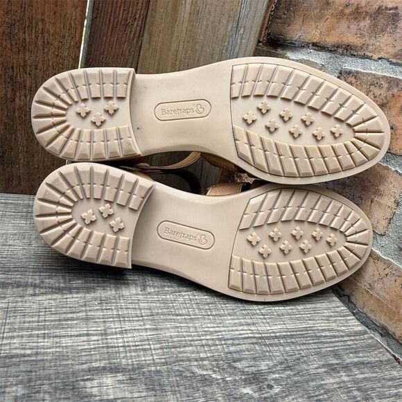 Baretraps Women's Fisherman Flat Sandals Tan Size 7.5M Casual Leather - Picture 9 of 11